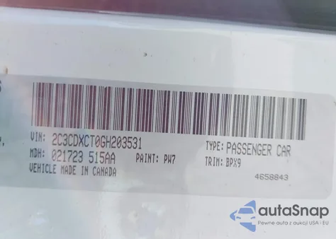 2016 Dodge Charger R/T z USA, uszkodzony, nr VIN 2C3CDXCT0GH203531